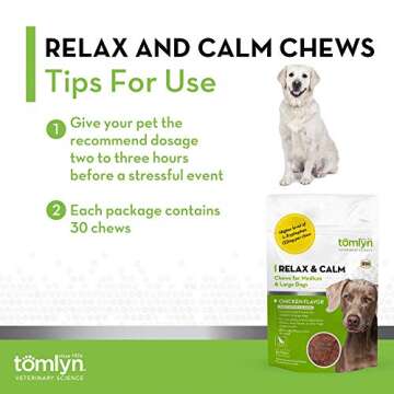 Tomlyn Relax and Calm Chews for Medium and Large Dogs, 30ct.