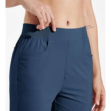 Libin Women's Golf Pants Quick Dry Hiking Jogger Scrubs Lightweight Ankle Dress Pants for Women Business Casual Travel, Navy S