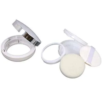 LASSUM 15g 0.5oz Empty Make-up Powder Container Air Cushion Puff Case BB Cream Box with Air Cushion Sponge Powder Puff and Mirror