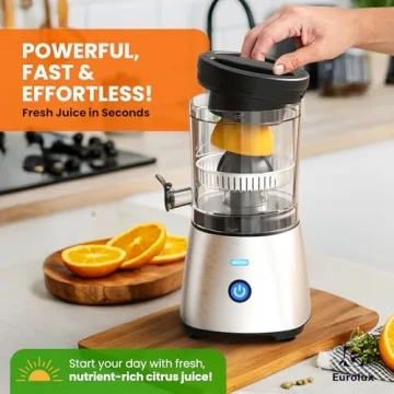 Eurolux Electric Citrus Juicer - Hands-Free, Stylish, Efficient