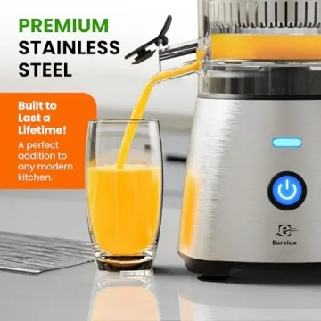 Eurolux Electric Citrus Juicer - Hands-Free, Stylish, Efficient