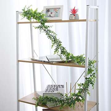 Binnny Flower 3 Pack Fake Eucalyptus Garland Greenery 6ft Artificial Boxwood Garland Faux Hanging Vines UV Protected Plant for Home Wedding Party Backdrop Arch Wall Indoor Outdoor Decor