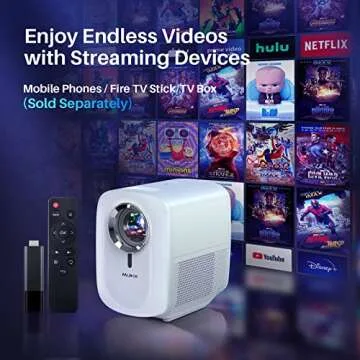 MUDIX WiFi Projector - 1080P Portable Video Experience