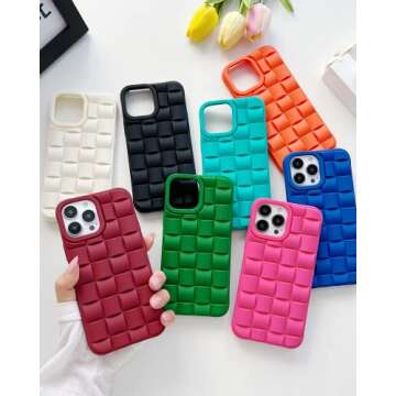 Ginkgonut Compatible with iPhone 12 Case or iPhone 12 Pro Case for Women/Girls, Cute 3D Laid Desgin Soft Silicone Shockproof Raised Bumper Corners Case for iPhone 12 / iPhone 12 Pro （Orange）