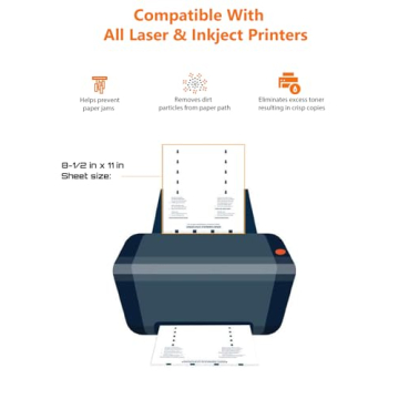 Printer Cleaning Sheets - 10 Sheet Pack for Laser & Inkjet