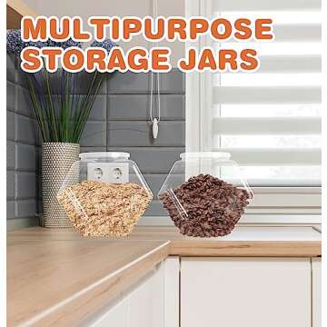Hexagon Plastic Candy Jars Set - Organize with Style