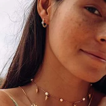 VRIUA Gold Huggies Earrings - Hypoallergenic & Stunning