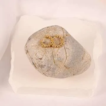VRIUA Gold Huggies Earrings - Hypoallergenic & Stunning