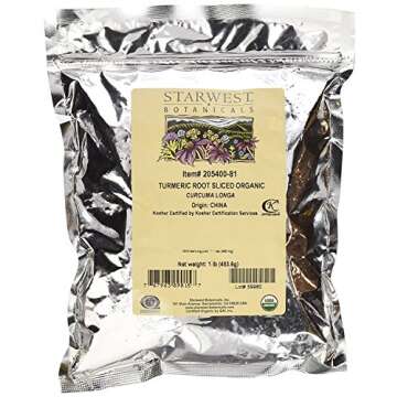 Organic Turmeric Rhizome Chunks for Cooking and Brewing