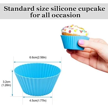 BiaoGan Silicone Baking Cups, 40-Pack in Vibrant Colors