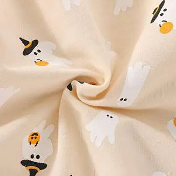 FYBITBO Halloween Baby Girl Boy Clothes Pumpkin Romper Sweatshirt Onesie Long Sleeve Bodysuit Top Fall Winter Outfit (Halloween Ghost Onesie,0-3 Months)