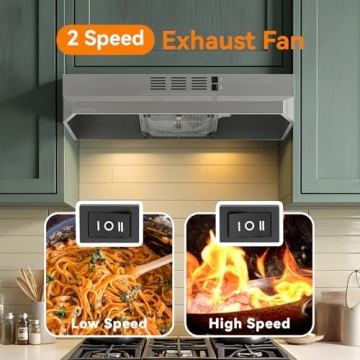 VIKIO HOME Stylish 30-Inch Range Hood with Powerful Exhaust