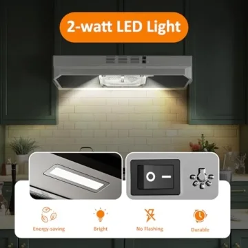 VIKIO HOME Stylish 30-Inch Range Hood with Powerful Exhaust