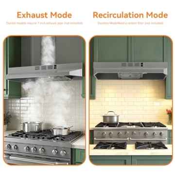 VIKIO HOME Stylish 30-Inch Range Hood with Powerful Exhaust