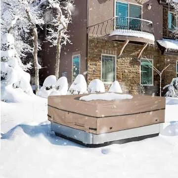 ULTCOVER Waterproof 600D Polyester Square Hot Tub Cover Outdoor SPA Covers 76 x 76 inch