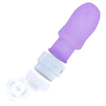 Dot&Dot Travel Bottles, White/Blue/Green/Purple, 1.25 oz, Set of 4