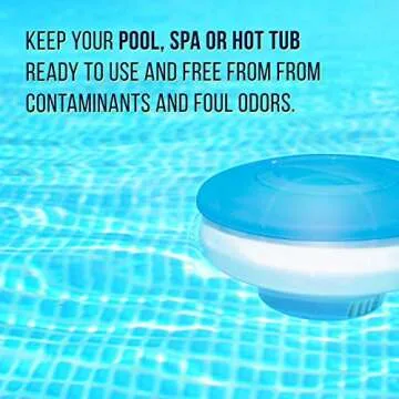 U.S. Pool Supply Pool Floating Collapsible Chlorine 3" Tablet Chemical Dispenser, 7" Diameter Floater- Adjustable Balanced Chemical Delivery