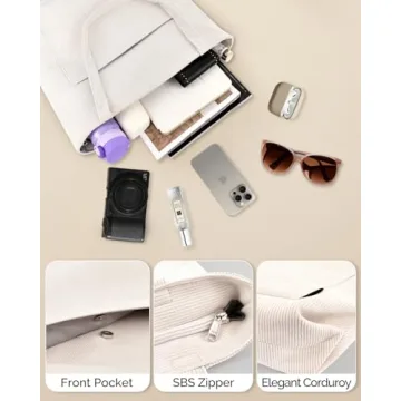 Prite Corduroy Tote Bag for Women - Stylish and Functional