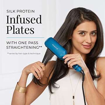 Remington Pro 2" Professional Titanium Ceramic Hair Straightener, Flat Iron with Floating Plates for Smooth Glide, Blue, S9632