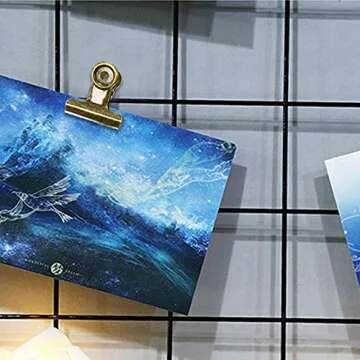 YUCHIYA 12 Pack Metal Clips with 12 Push-pins for Corkboard,Bulldog Clips for Hanging Pictures,Small Hinge Clips for Crafts,Mini Binder Clips Paper File Clamps for Office School(1.5 Inch,Bronze)