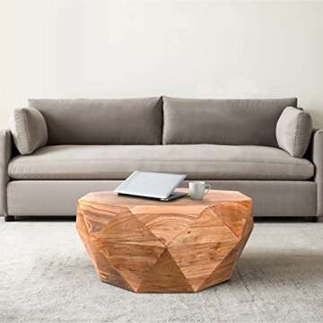 Stylish Acacia Wood Coffee Table for Any Living Space
