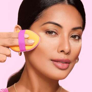 Real Techniques Matte & Merry Ultimate Blending 4 Piece Holiday Gift Set, Foundation Makeup Sponge, Dual-Sided Powder Puff, & 2 Makeup Brushes, Kitten Paw Brush, Stocking Stuffer, Limited Edition