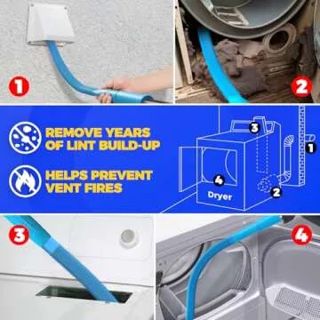 Holikme Complete Dryer Vent Cleaning Kit for Home Safety