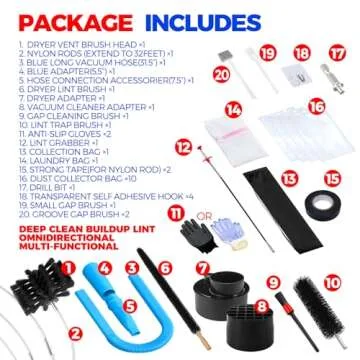 Holikme Complete Dryer Vent Cleaning Kit for Home Safety