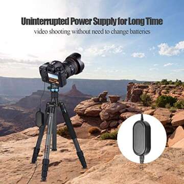 ENEGON AC-PW20 AC Power Adapter NP-FW50 Dummy Battery DC Coupler Charger Kit for Sony Alpha A6000 A6400 A6300 A5100 A6500 A6100 ZV-E10 A7II A7RII A7SII A7 A7R A7S RX10 II III IV NEX5 NEX7 Cameras