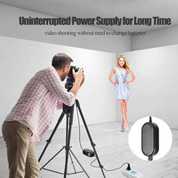 ENEGON AC-PW20 AC Power Adapter NP-FW50 Dummy Battery DC Coupler Charger Kit for Sony Alpha A6000 A6400 A6300 A5100 A6500 A6100 ZV-E10 A7II A7RII A7SII A7 A7R A7S RX10 II III IV NEX5 NEX7 Cameras