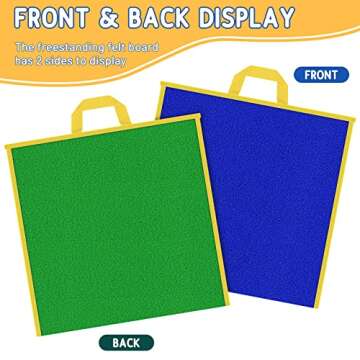 AKAYOK Foldable Felt Board for Toddlers Flannel Board Stories for Preschool Early Learning Interactive Storytelling Double Sided Felt Story Board Reusable Wall Hanging Holiday Gift for Kid (17 * 17)