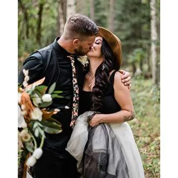 DAZI Men's Skinny Tie Floral Print | Affordable Elegance