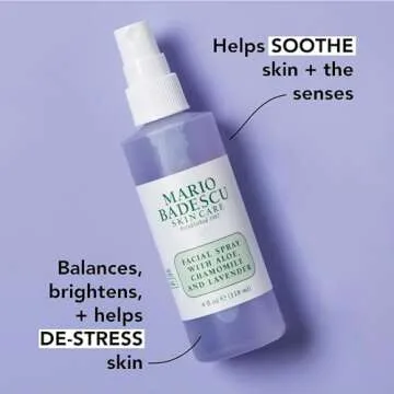 Mario Badescu Facial Spray with Aloe, Chamomile and Lavender for All Skin Types | Face Mist That Hydrates and Restores Balance & Brightness | 4 FL OZ & 2 FL OZ Combo