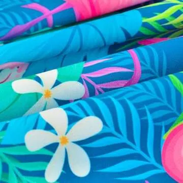 Boy's Button Down Hawaiian Shirts Short Sleeve Cool Cartoon Print Aloha Dress Tops T-Shirt for Kids 7-12T (US, Age, 7 Years, 8 Years, Flamingo)