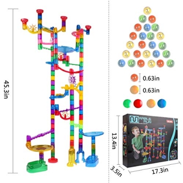 Meland Marble Run Set - 153 Pcs for Kids Creativity