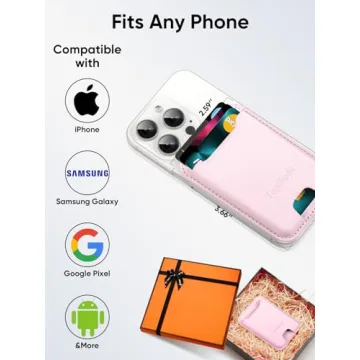 TopMade Phone Card Holder - RFID Wallet Stick-On for Phones