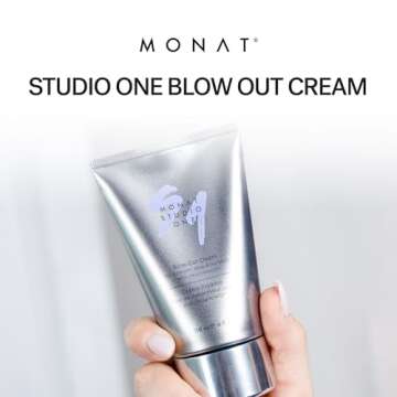 MONAT Studio One Blow Out Cream - Anti Frizz Hair Care/Cream Helps Smooth and Soften Hair While Using Heat Styling Products. Thermal/Heat Protectant - Net Wt. 118 ml / 4 fl. oz.