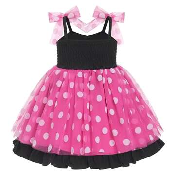 Polka Dot Birthday Dress for Girls Tutu Tulle Princess Dress Toddler Girls Confetti Dress Sleeveless...