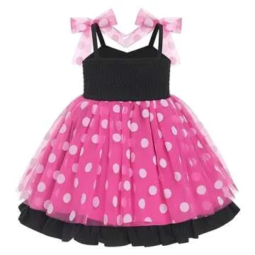 Polka Dot Birthday Dress for Girls Tutu Tulle Princess Dress Toddler Girls Confetti Dress Sleeveless...