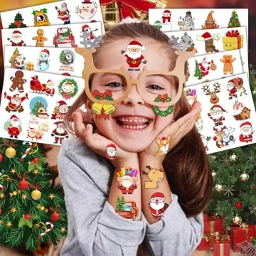 Christmas Temporary Tattoos 96PCS for Party Favors and Gifts