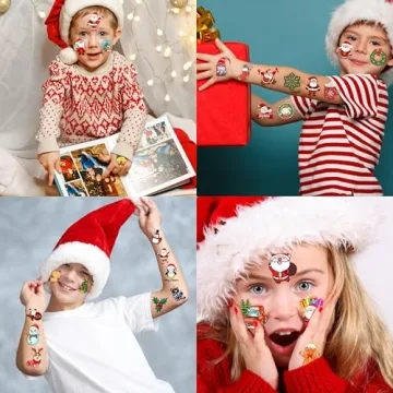 Christmas Temporary Tattoos 96PCS for Party Favors and Gifts