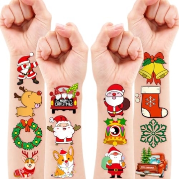 Christmas Temporary Tattoos 96PCS for Party Favors and Gifts