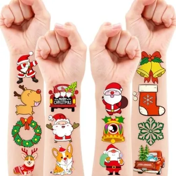 Christmas Temporary Tattoos 96PCS for Party Favors and Gifts