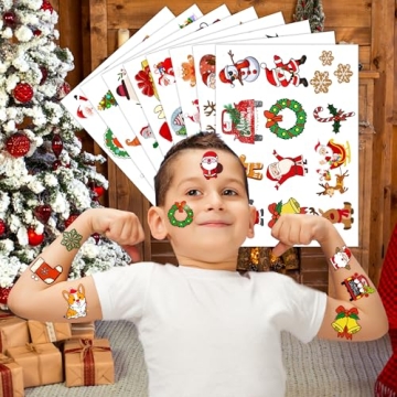 Christmas Temporary Tattoos 96PCS for Party Favors and Gifts