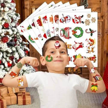 Christmas Temporary Tattoos 96PCS for Party Favors and Gifts