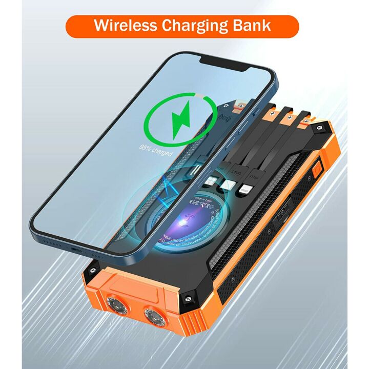 GOODaaa 36000mAh Wireless Power Bank with Flashlights