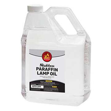 Ner Mitzvah 1 Gallon Paraffin Lamp Oil - Clear Smokeless, Odorless, Clean Burning Fuel for Indoor and Outdoor Use - Shabbos Lamp Oil - 6 Pack