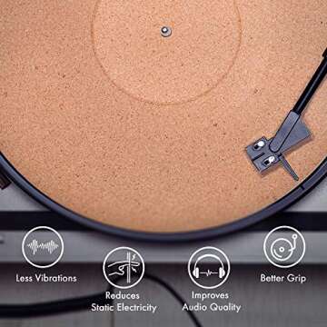 PRO SPIN Cork Turntable Mat for Enhanced Audiophile Sound