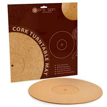 PRO SPIN Cork Turntable Mat for Enhanced Audiophile Sound