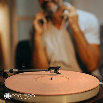 PRO SPIN Cork Turntable Mat for Enhanced Audiophile Sound